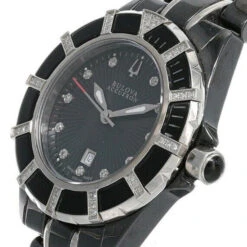 New Bulova Accutron MOP Dial Two-tone Ceramic Women's Watch 65R132 -Citizen shop bulova watches new bulova accutron mop dial two tone ceramic womens watch 65r132 35778.1681416909