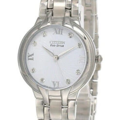CITIZEN Eco Drive White Dial SS Women's Watch EM0130-54A