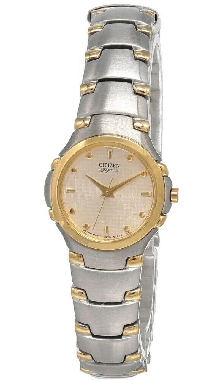 Citizen Elegance Gold Dial Stainless Steel Women's Watch EK6764-55PZ 3 Citizen Elegance Gold Dial Stainless Steel Women's Watch EK6764-55PZ
