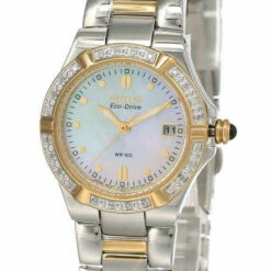 CITIZEN Riva Eco Drive MOP Dial 2-Tone Women's Watch EW0894-57D
